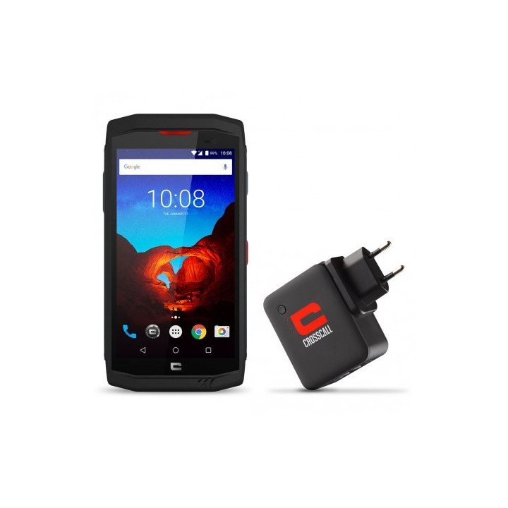BDL CROSSCALL TREKKER X3 NOIR + POWERPACK + FILM VERRE TREMPE TX3